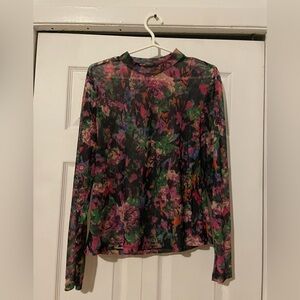 Floral Long Sleeve Women's Top